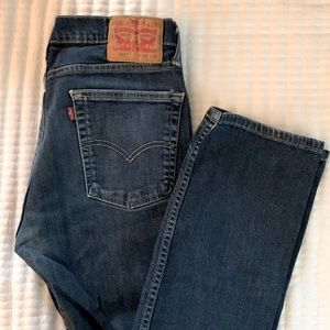 Levi Strauss 513: 32-32 Dark Wash Straight-leg Jeans